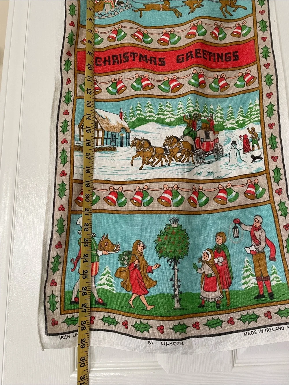 Christmas Greetings Holiday Kitchen Towel - Multicolor